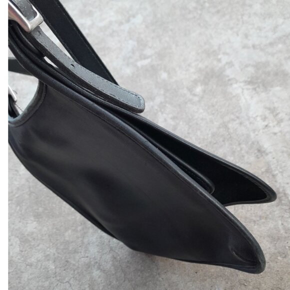 Vintage Coach Slim Hippie Flap Saddle Bag Black,VIEW PICS+DESCRIPTION - Picture 13 of 15
